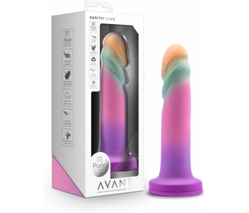 Blush Avant Sunrise Gaze Model, 19 cm, Liquid Silicone, Suction Cup, Multicolor