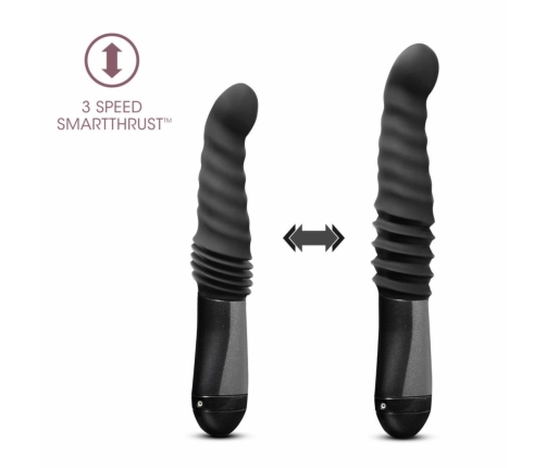 Blush Temptasia Lazarus Black Thrusting Device, Puria™ Silicone, 25.5-28.5cm