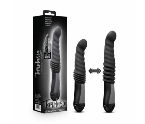 Blush Temptasia Lazarus Black Thrusting Device, Puria™ Silicone, 25.5-28.5cm