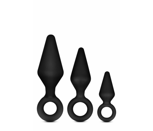 Blush Novelties Anal Adventures Platinum Silicone Plug Set 3 Sizes