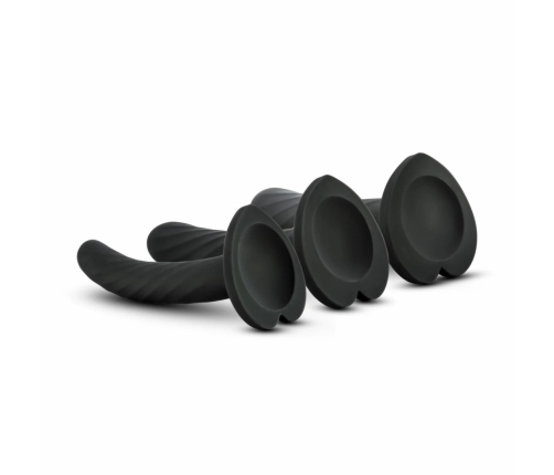 Blush Novelties Temptasia Twist Silicone Set 3 Sizes Suction Base Purple
