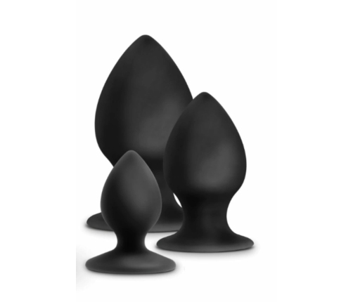 Blush Novelties Anal Adventures Platinum Stout Plug Kit Silicone 3 Sizes