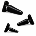 Blush Novelties Anal Adventures Basic Plug Kit Set of 3 - Black, Graduated Sizes