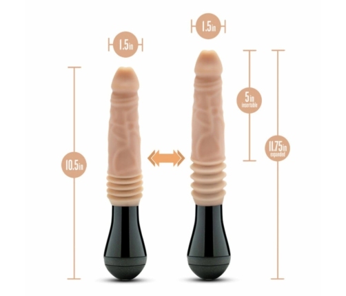 Dr. Skin Dr. Knight Silicone Thrusting & Vibrating Model, Beige, Rechargeable