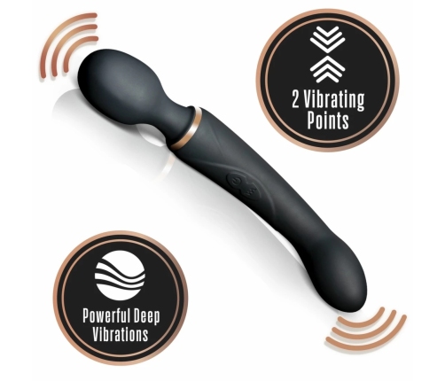 Lush Gia Dual Motor Vibrator Black Silicone with Flexible Design
