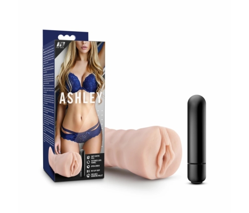 Blush M for Men Ashley Intimate Device with Vibrating Bullet Insert X5 Material