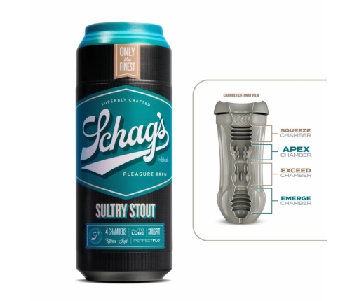 Schag's Sultry Stout Intimate Device Frosted - Multi-Chamber Grip System