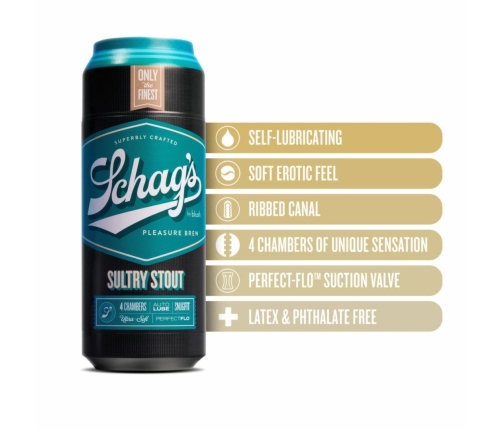 Schag's Sultry Stout Intimate Device Frosted - Multi-Chamber Grip System