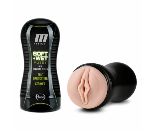 Blush M for Men Soft & Wet Intimate Cup Self-Lubricating, 18.4 cm Large