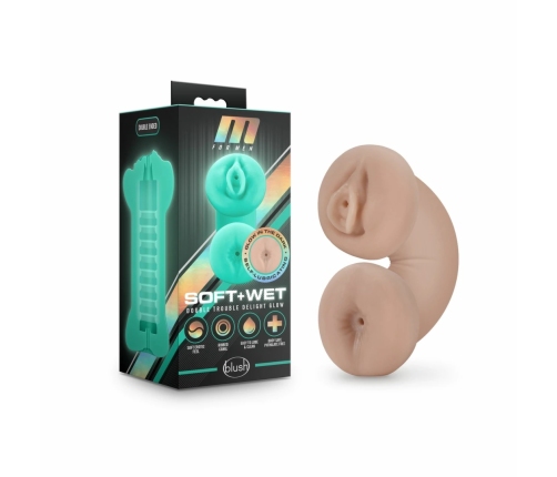 Blush M For Men Double Trouble Soft Wet Intimate Machine Glow TPE