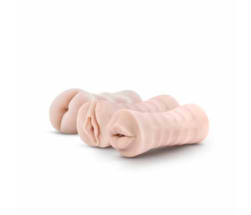Blush M for Men Soft & Wet 3-Piece Self-Lubricating Intimate Kit with Vibration