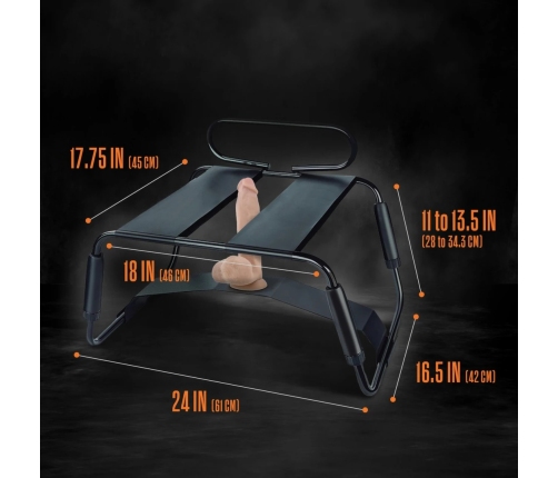 Blush Temptasia Surrender Intimate Chair Black Adjustable 136kg Max Load