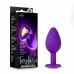 Blush Temptasia Heart-Shaped Silicone Plug Small Purple Gemstone