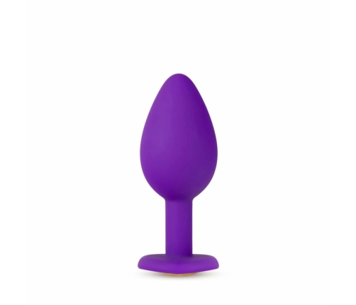 Blush Temptasia Heart-Shaped Silicone Plug Small Purple Gemstone