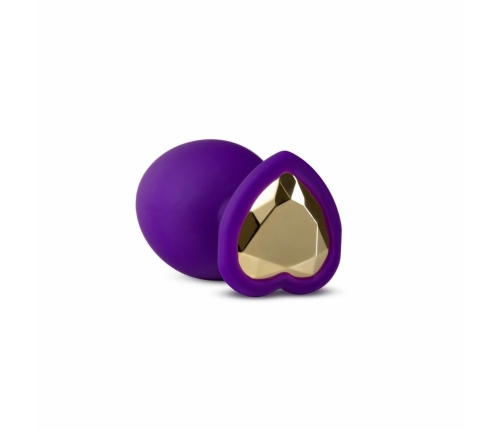 Blush Temptasia Heart Base Plug Medium Purple Silicone Gemstone