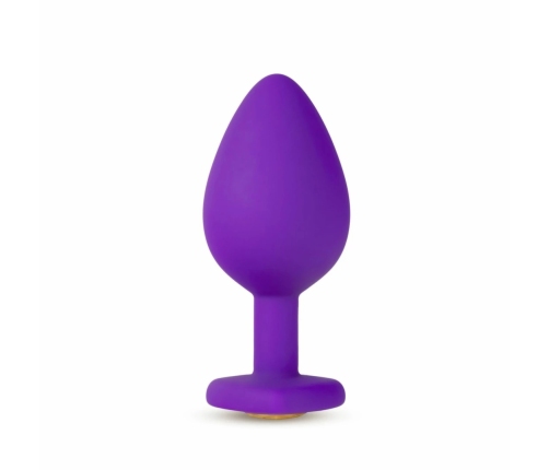 Blush Temptasia Heart Base Plug Medium Purple Silicone Gemstone