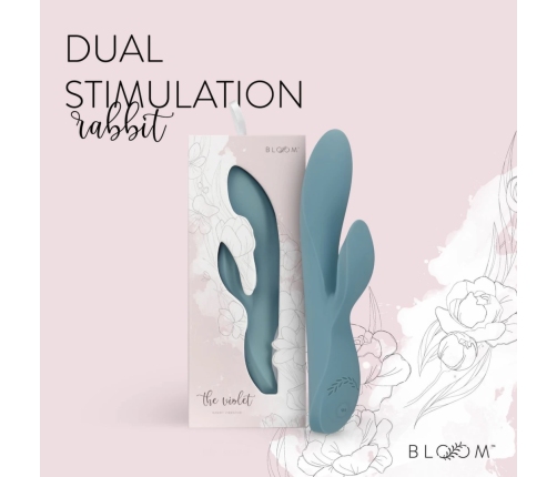 Bloom The Violet Dual-Action Silicone Vibrator with Swipe Control, Purple