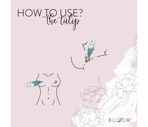 Bloom The Tulip Intimate Massager with Swipe Control, Pink, USB Rechargeable