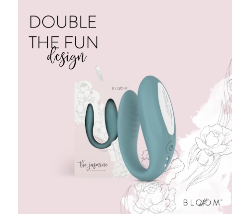 Bloom Jasmine C-Shape Vibrator Green - Soft Silicone, Swipe Control