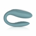 Bloom Jasmine C-Shape Vibrator Green - Soft Silicone, Swipe Control