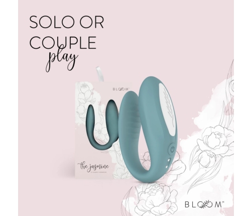 Bloom Jasmine C-Shape Vibrator Green - Soft Silicone, Swipe Control