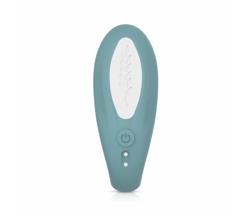 Bloom Jasmine C-Shape Vibrator Green - Soft Silicone, Swipe Control