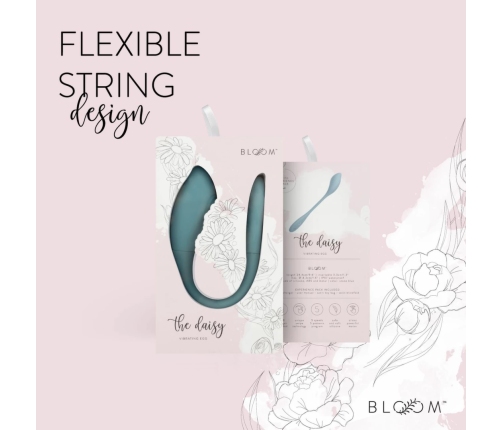 Bloom Daisy Vibrating Egg Green - Silicone, Waterproof, 5 Modes