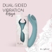Bloom Peony Dual-Sided Couple Vibrator Green Silicone Waterproof