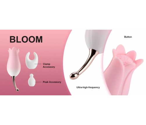 Otouch Bloom Tulip Design Sonic Intimate Device, 7 Modes, Pink, USB
