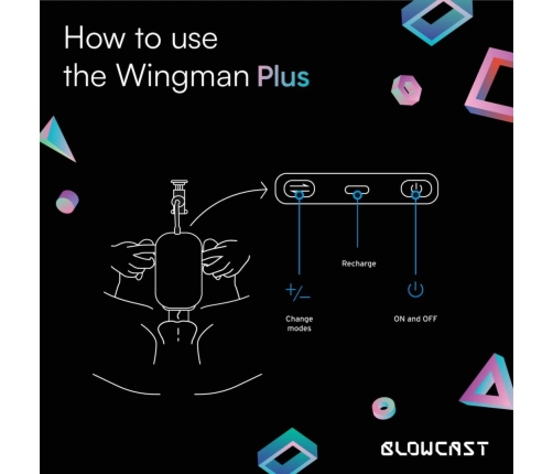 BLOWCAST Wingman Plus Intimate Device with Massaging Beads and 8 Modes