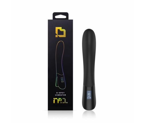 BLACQ Digital Curved Vibrator with Display - Black Silicone, USB Rechargeable