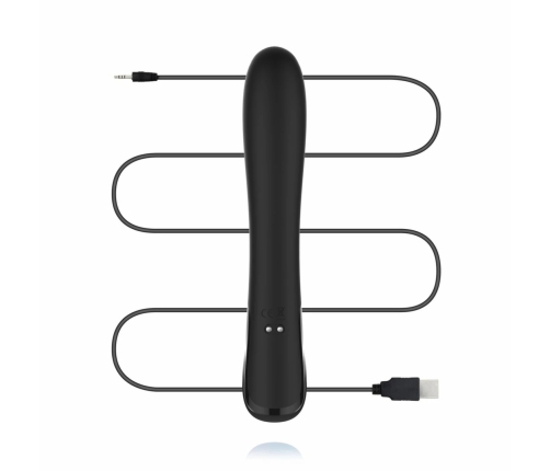 BLACQ Digital Curved Vibrator with Display - Black Silicone, USB Rechargeable