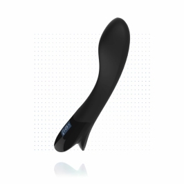 BLACQ Digital Curved Vibrator with Display - Black Silicone, USB Rechargeable
