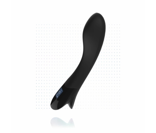 BLACQ Digital Curved Vibrator with Display - Black Silicone, USB Rechargeable