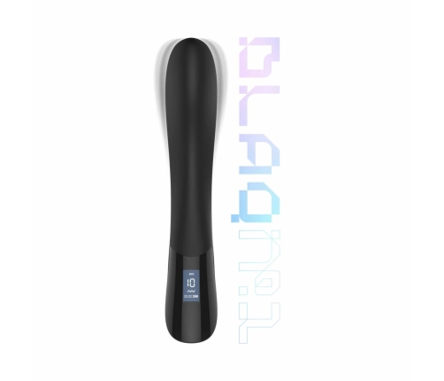 BLACQ Digital Curved Vibrator with Display - Black Silicone, USB Rechargeable