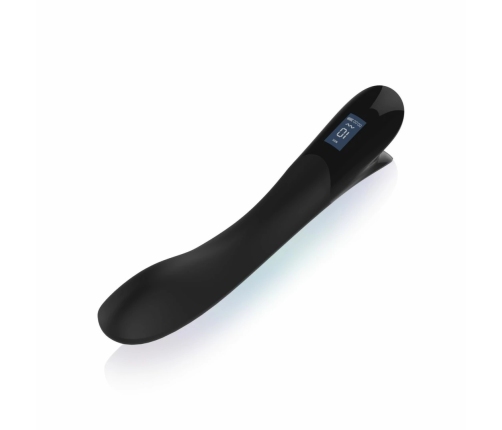BLACQ Digital Curved Vibrator with Display - Black Silicone, USB Rechargeable