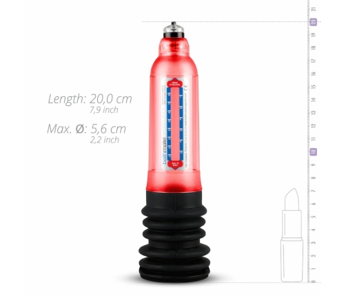 Bathmate Hydro7 Red Hydrotherapy Vacuum System for Men 13-18cm
