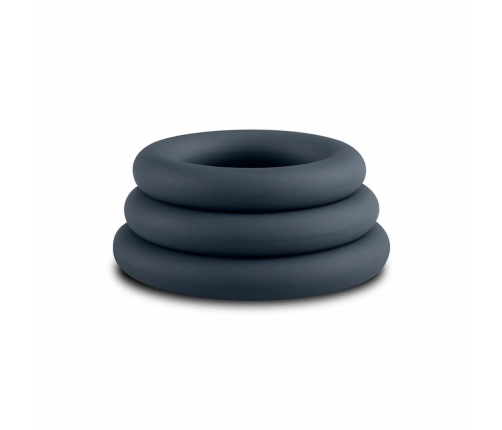 Boners Silicone Ring Set Grey 3 Sizes Flexible Skin-Friendly Material