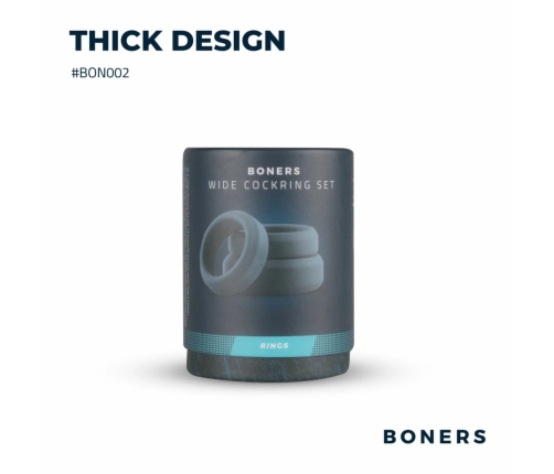 Boners 3 Ring Kit Flat Silicone Adjustable Anatomic Set (3 Sizes)