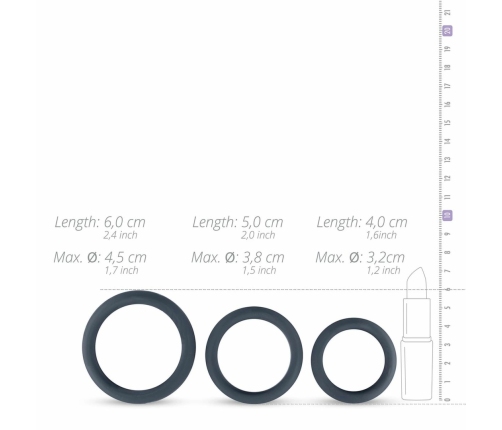 Boners 3 Ring Kit Flat Silicone Adjustable Anatomic Set (3 Sizes)