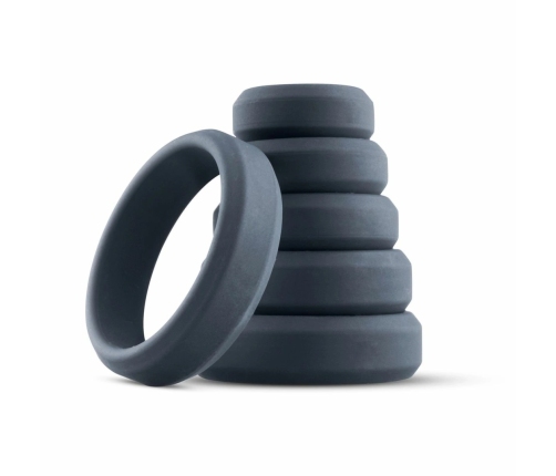 EasyToys 6-Piece Silicone Ring Set - Flexible, Flat Design, Multiple Sizes