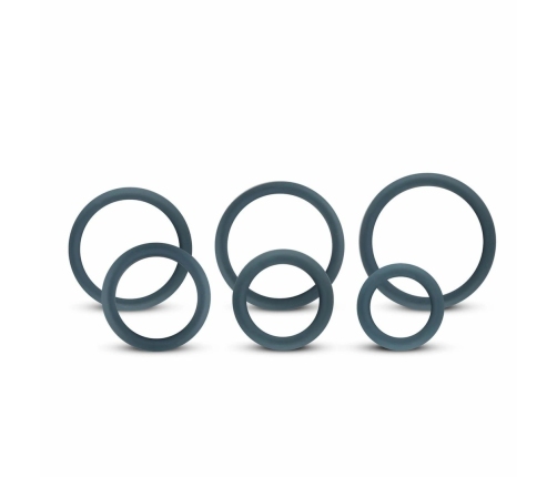 EasyToys 6-Piece Silicone Ring Set - Flexible, Flat Design, Multiple Sizes