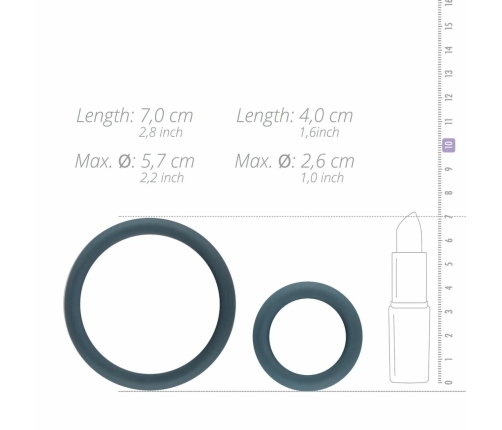EasyToys 6-Piece Silicone Ring Set - Flexible, Flat Design, Multiple Sizes