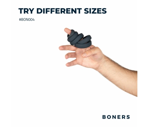 EasyToys 6-Piece Silicone Ring Set - Flexible, Flat Design, Multiple Sizes