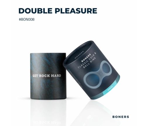 Boners Silicone Dual Ring & Anatomical Ball Support Grey