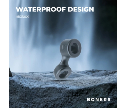 Boners Grey Dual Support Ring and Anatomical Ball Expander
