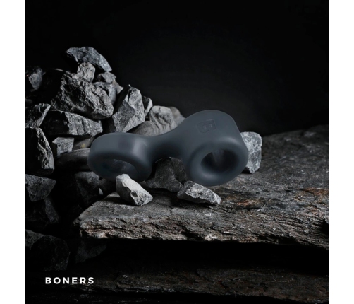 Boners Grey Dual Support Ring and Anatomical Ball Expander