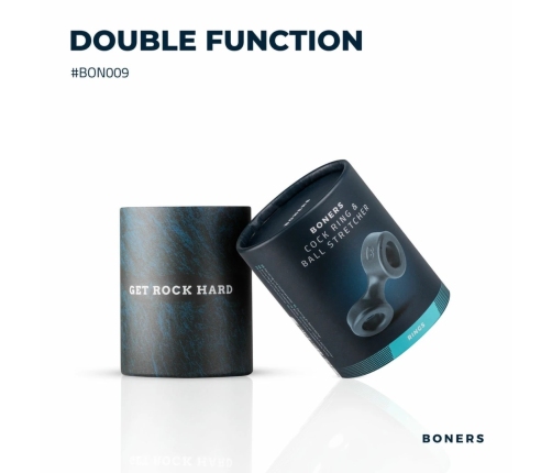 Boners Grey Dual Support Ring and Anatomical Ball Expander