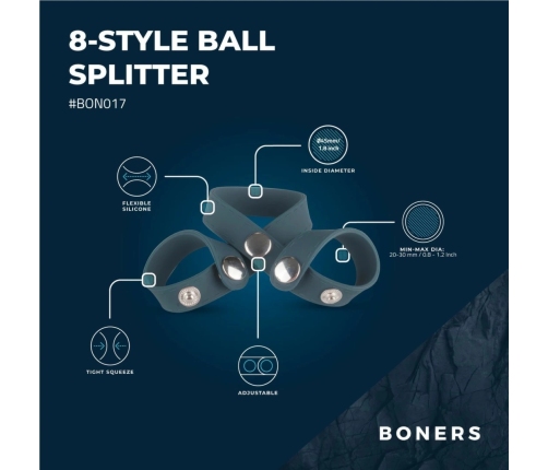 Boners 8-Style Adjustable Silicone Ring System for Gentle Support