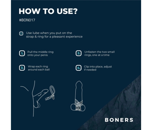 Boners 8-Style Adjustable Silicone Ring System for Gentle Support